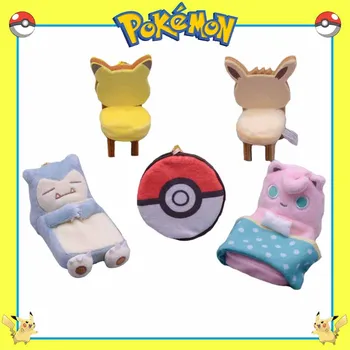  10 cm Pokémon Pikachu Plyšový Prívesok Plyšové Hračky Anime, Komiksu, Plyšové Mobilný Telefón Prívesok Dekor Keychain Bábika Darček pre Deti, Dievčatá