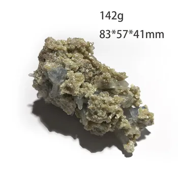  142 g C2-2 Prírodný Modrý Kremeň Fluorite Minerálne sklo Vzor Z Yaogangxian PROVINCII Chunan ČÍNA