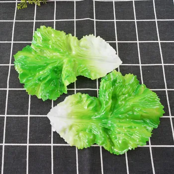  2 ks Simulácia Zelený Šalát Listy PVC Materiálu Falošné Zeleniny Modelu Deti Predstierajú, že Hrať Kuchyne, Hračky, Umelé Potraviny