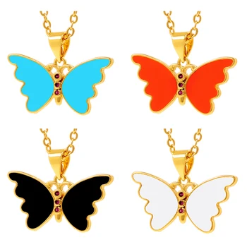  2021 Módy Nové Produkty Jednoduchý Prívesok Motýľ Hip Hop Drop Uhľovodíkových Motýľ Náhrdelník Ženy Móda