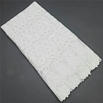  2022 Swiss voile vysokej kvality new horúce tehla biele čipky, výšivky, tkaniny 5 metrov pre elegantné dámy svadobné party na mieru A010