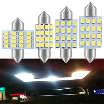 20Pcs Auto LED Dome Svetla na Čítanie auto 12V 16 LED Auto Stropná Lampa na Čítanie Vysoko Kvalitné Žiarovky Auto Styling Nočné Svetlo