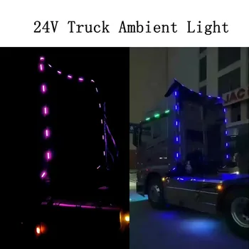  24V LED Blikajúce Truck Okolitého Svetla Strechy Nárazník Dverí Lampa 1,2 M 2,4 M 7,2 M Pásy vozidiel prípojného vozidla, Karavanu Doplnky, Dekorácie