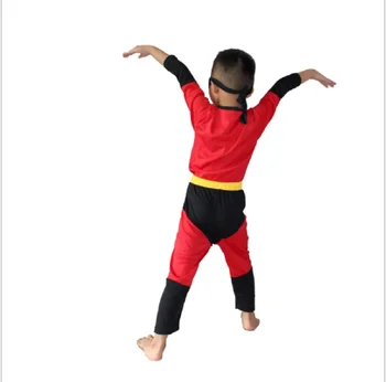  3-7Year Chlapec Anime, Komiksu Detský Kostým Červená Halloween Kostým Úlohu Hrať Cosplay Jar Jeseň Dlhý Rukáv Oblečenie Set sa S Maskou