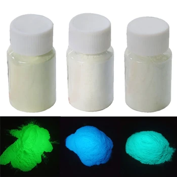  3 Farby Super Svetlé Svetelné Epoxidové Živice Pigmentu Žiariť v Tme Farbivo Body Art UV Telo farebný Prášok Pigment Nastaviť