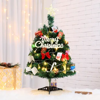 30 cm Mini Stolový Vianočný Strom pre Strany, Vianočné Dekorácie Nový Rok Party LED svetlá Domov Ozdoby