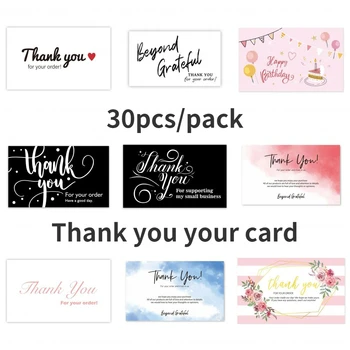  30Pcs/Pack Ďakujem Karty Štítky, ktoré Presahujú Vďačný Karty Na Podporu Môjho Malého Podnikania Dekorácie DIY Darčekové balenia karty