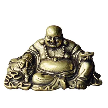  3D Odlievanie Mosadze Maitreya Budha Mini Zvierat Kovová Figúrka Domova Ploche Remesiel Socha, Záhradné Dekorácie, Darčeky