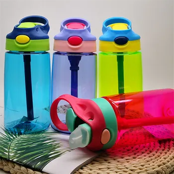  480ML Deti Detská Športová Fľaša na Vodu BPA Free Detí Kalich Dieťa Prenosné Kŕmenie Fľašu S Slamy Únik Dôkaz Trvanlivé Vodu Pohár
