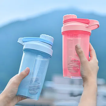  500 ML Ziskové na Fľašu Na Pitie Plastové Únik Dôkaz Športové Fľaše Bielkovín Shaker Fľaša na Vodu Drinkware BPA FREE 2022