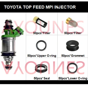  50sets paliva injektor súprava na opravu paliva injektor nastaviť vhodné pre Toyota Celia Carmy RAV4 pre 23250-74140 doprava zadarmo (AY-RB101)