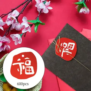  600 Kusov Visí Značky Čínskeho Fu Charakter Štítky Svadobné Prospech Značky Holiday Ozdoby Príslušenstvo multi Použitie