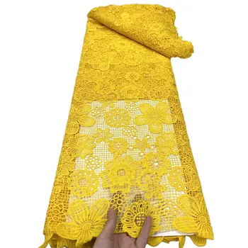  Africké Guipure Čipky Textílie 2022 Vysoko Kvalitnej Čipky Nigérijský Kábel Šnúrky Tkaniny, Výšivky Na Svadbu Šitie