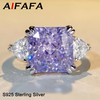  AIFAFA 100% S925 Mincový Striebro Vytvorené Moissanite 6 Farieb Diamantov, drahých kameňov, Návrh Svadobné Zásnubný Prsteň, Šperky, Veľkoobchod