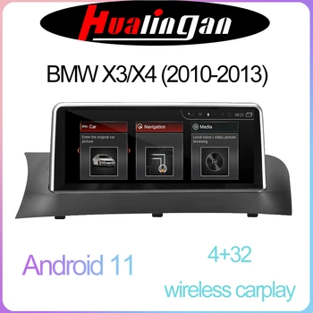  Android 11 Vedúci Jednotky Multimediálne Stereo Rádio Prehrávač, Navigácia Carplay pre BMW X3/X4 F25 F26(2010-2013)