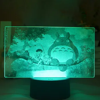  Anime 3d LED Lampa 7color Obrázok Nočného Deti Dieťa Dievčatá Spálňa Decor Svetlá LED, 3D Noc Svietidlo pre Deti, Dieťa, Darčeky, Hračky
