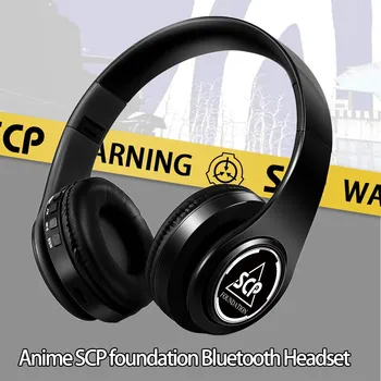  Anime Cosplay Slúchadlá SCP Mobilné Hry Bezdrôtový Bluetooth Headset Nad Hlavu Športové Slúchadlá s Mikrofónom mikrofón /FM MP3 Prehrávač