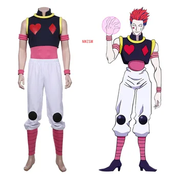  Anime HUNTERxHUNTER Hisoka Cosplay Kostým Jednotné Vesta Nohavice, Oblečenie Pre Dospelých Halloween Karneval Party Drahý Oblek