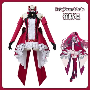  Anime Osud Grand Aby Tristan Demon Jazdec Red Lolita Šaty Strany Jednotné Cosplay Kostým Halloween Žien Doprava Zadarmo 2021New