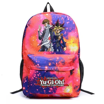  Anime Yu-Gi-Oh Bežné Batoh Študent Hviezdne Nebo Tlač Aktovka Plátno Zip Packsack Teenager Batohu Unisex Cestovné Laptop Taška