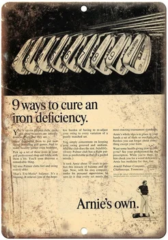  Arnies Golf Tin Prihlásiť umelecké dekorácie,ročník hliníkové retro kovové znamenie,žehlička maľovanie