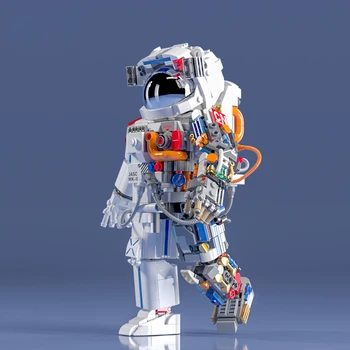  Astronaut Stavebné Bloky Priestor Muž Puzzle Montáž Modelu