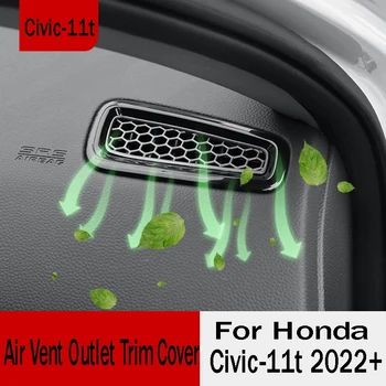  Auto Tabuli Air Vent Zásuvky Výbava Kryt Nálepky Klimatizácia Zásuvky Mriežka pre Honda Civic 11T 2022+