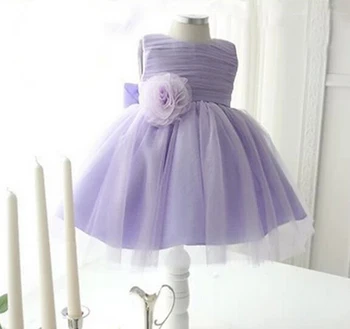  Baby Dievčatá 1 rok Narodeninovej Party Šaty Princezná baby dievčatá šaty purple tylu krst Krst šaty Šaty pre novorodenca