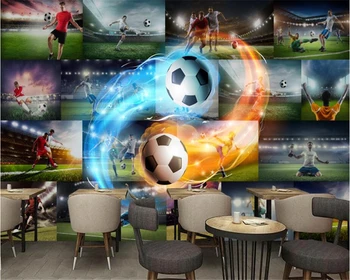  beibehang 2017new Stereo abstraktných de parede Tapety Módne Osobnosti Fantasy Futbal Star Plameň Foto Wall Bar KTV Pozadí