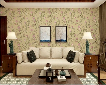  beibehang Americký pastoračnej kvet 3d tapeta netkaných retro Čínsky spálne, obývacia izba, TV joj, steny papiere domova