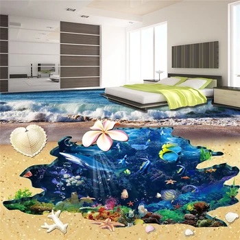  beibehang sprej škrupiny a hviezdice Podmorského Sveta 3D podlahy, kúpeľne, kuchyne, chodby na tapety, maľby,abstraktných de parede