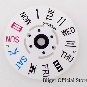 Biela Kalendár Sledovať Doska Kruh s Čínskymi Vytlačené Slová fit NH36A Pohyb deň v týždni Zobrazenie