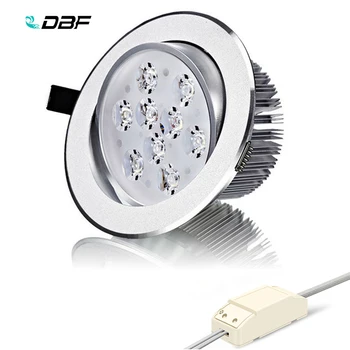  [DBF]Uhol Nastaviteľný Strieborné Telo Stmievateľné LED Stropné Zapustené Downlight 3W 4W 5W 7W 9W 12W 15W LED Spot Light AC90-265V Domov