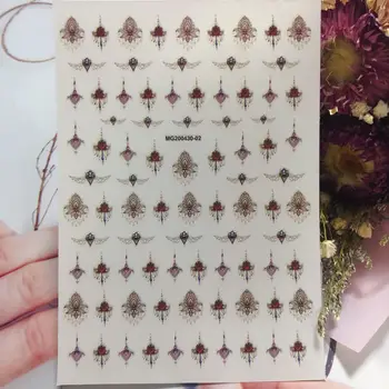  DIY Móde Nový Štýl Japonských Vážne Späť Lepidlo na Nechty, Nálepky Drobné Kvety na Nechty, Nálepky Svetlo Traceless Nail Art Decor