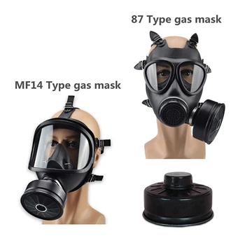  Dospelých Opakovane Maska celotvárová Maska Chemické Respirátor Prírodného Kaučuku Filter Self-Absorpcie Chemický MF14/87 Typ Plynová Maska