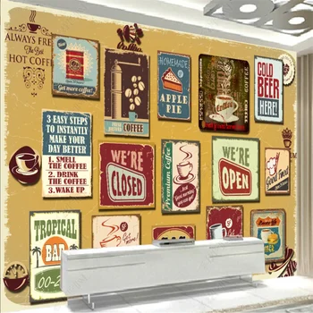  Európska Nostalgické Retro Pivo Etikete Tapety pre Priemyselné Dekor nástenná maľba Reštaurácia, Bar Pozadí Steny Abstraktných De Parede 3d