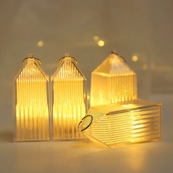  Flameless Sviečka, Lampa Vianočný Stromček Prívesok Vietor Svetlo Dekoračné LED Blikajúce Crystal sviečkach pre Dovolenku Strany B03E