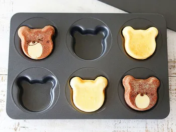  Formy na Pečenie Medveď Japonský s vekom 6, Aj angličtina Muffin Mesiac Tortu Tortu Formy na Pečenie Zásobník Kolo Panda Pečenie Nástroj na Pečenie