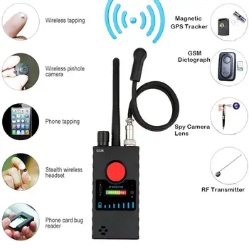 G328 Multi-funkcia Anti Detektor GSM Kamera Audio Chybu Vyhľadávanie Signálu GPS Objektív RF Tracker rozpozná Bezdrôtové Produkty 1MHz-8000MHz