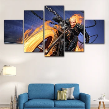  Ghost Rider Plagát a Vytlačí Superhrdina Marvel Plátne Obrazy 5 Kusov Wall Art Obrázok pre Obývacia Izba Domova