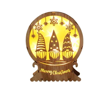  HORÚCI Vianočný Dreva Okolitého Svetla Stabilné Nádherné Remeselné Svetlá pre Domáce Party Dekorácie