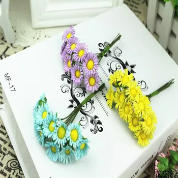  Hot predaj 10pcs/banda Daisy Umelý kvet hodvábnej slnečnice kytice pre Svadobné Dekorácie Scrapbooking DIY vence plavidlá kvet