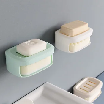  Japonský Plastové Odvodnenie Mydlo Box Zosilnené Dvojité Vrstva Jednoduché Mydlo Držiteľ Kúpeľa, Mydlá Mriežky Obyčajného Mydla Box Kúpeľňa Gadgets