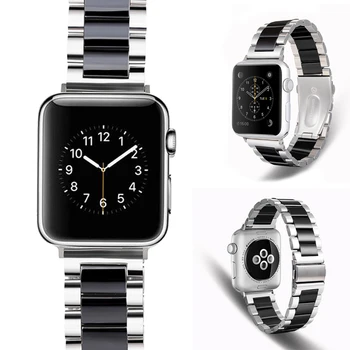  Kov +Keramické popruh pre Apple hodinky 45 mm 44 mm 42mm 41mm 40 mm Náramok z Nerezovej Ocele pásmo pre iwatch UItra 8 7 6 5 4 3 SE band