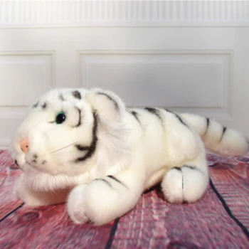  kvalitný tovar o 22 cm biela leží tiger plyšové hračky mäkká bábika baby hračky darček k narodeninám h0918