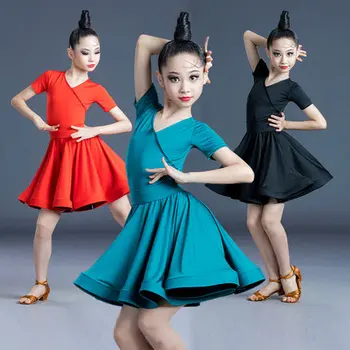  Latinské Tanečné Šaty pre Dievča, Spoločenský Tanec Dieťa, Súťaže, Tanečné Kostýmy Tango Šaty Deti Praxi Tanec Nosiť Oblečenie
