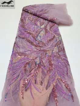  Madison Najnovšej francúzskej Nigérijský korálkové flitrami Čipky Textílie 2022 Vysokej Kvality pre Svadobné svadobné šaty Afriky Tylu Čipky textílie