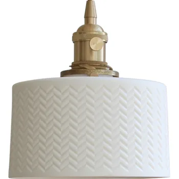  Moderné LED Prívesok na Čítanie Loft Mosadz Bielej Keramiky Závesné Svietidlá Jedáleň Domov Osvetlenie Starožitné Droplight Svietidlo