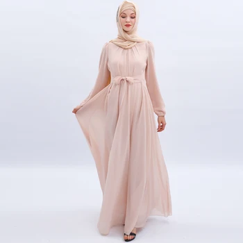  Moslimské Dámy Arabskom Šifón Dlhé Sukne Islamské Modlitby Ramadánu Farbou Veľké Veľkosti Priedušná Pohodlné, Elegantné Šaty 2022