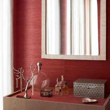  MYWIND Nová Farba Červená prírodzenej Sisal Tapety Pre Domáce Dekorácie Hotelovej Izbe Tapety